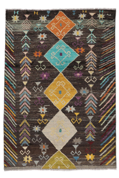  Moroccan Berber - Afghanistan 絨毯 118X169 モダン 手織り 黒/茶 (ウール, アフガニスタン)