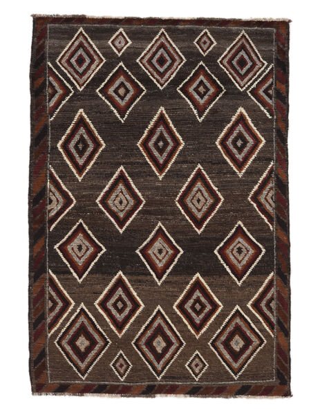  Moroccan Berber - Afghanistan 絨毯 124X185 モダン 手織り 黒/濃い茶色 (ウール, アフガニスタン)