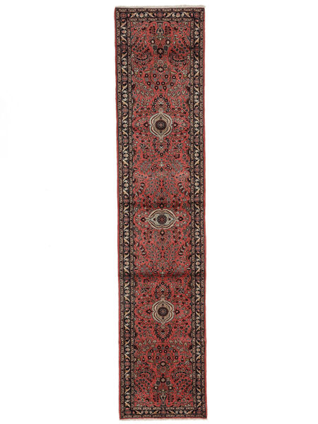 86X401 絨毯 オリエンタル マラバン 絨毯 廊下 カーペット 深紅色の/黒 (ウール, ペルシャ/イラン)