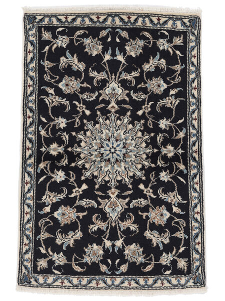  ナイン 絨毯 90X137 オリエンタル 手織り 黒/濃いグレー (ウール, ペルシャ/イラン)