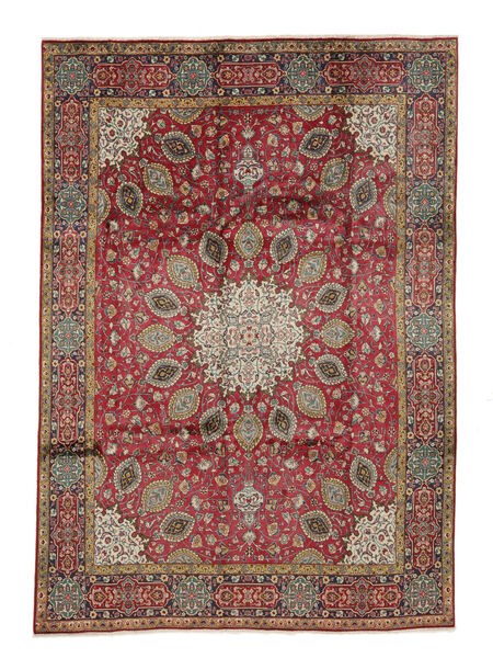 250X355 絨毯 オリエンタル タブリーズ 絨毯 深紅色の/茶 大きな (ウール, ペルシャ/イラン)