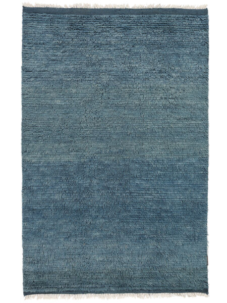 絨毯 Moroccan Berber - Indo 121X186 紺色の/黒 (ウール, インド)