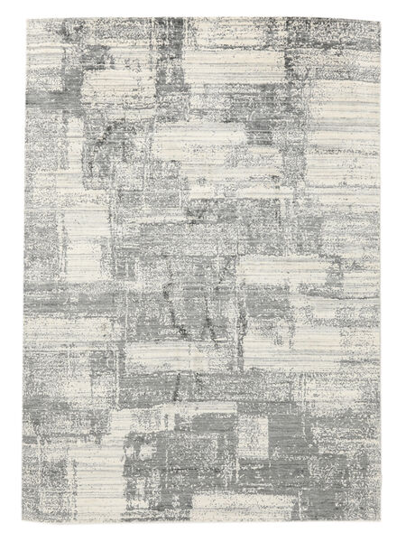 絨毯 Wool/Bambusilk Loom - Indo 173X244 グレー/濃いグレー ( インド)