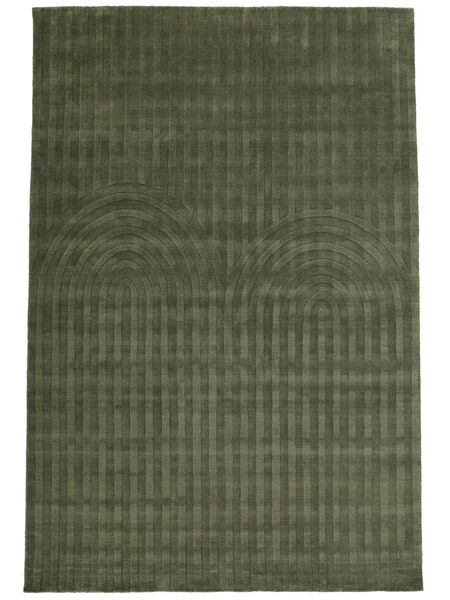 Eve 160X230 フォレストグリーン ウール 絨毯 