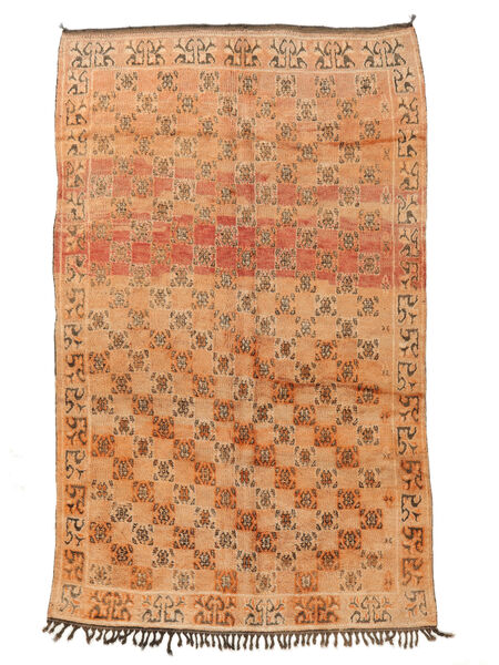 絨毯 手織り Berber Moroccan - Mid Atlas Vintage 200X326 茶/オレンジ (ウール, モロッコ)