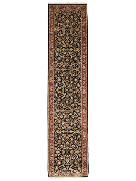 84X370 絨毯 サルーク American オリエンタル 廊下 カーペット 茶/黒 (インド)