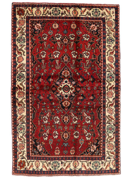 絨毯 オリエンタル ナハバンド 絨毯 134X211 深紅色の/黒 (ウール, ペルシャ/イラン)
