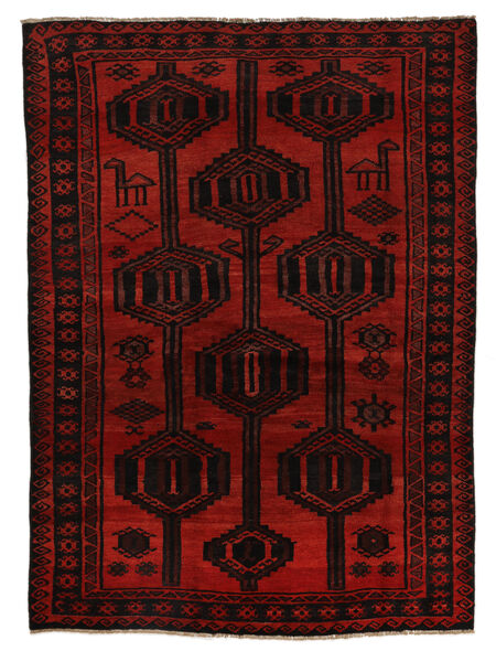 178X235 絨毯 ロリ 絨毯 オリエンタル 黒/深紅色の (ウール, ペルシャ/イラン)