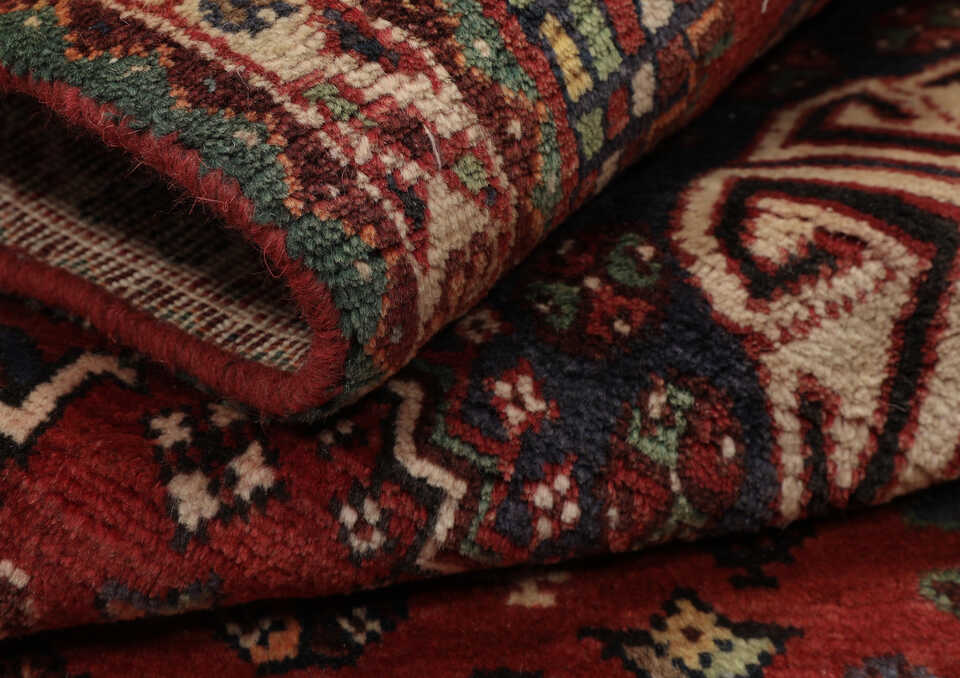 ファインヴィンテージ ラグ シラーズ産 ペルシャ手織り絨毯65cmx141cm