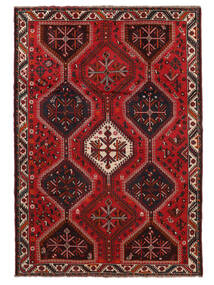  シラーズ 絨毯 210X295 オリエンタル 手織り 黒/深紅色の (ウール, ペルシャ/イラン)