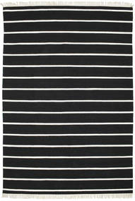  ウール 絨毯 220X320 Dorri Stripe 黒/白色 絨毯 