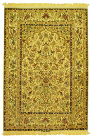 142X210 絨毯 イスファハン シルク 経糸 画像/絵 署名: Nasr 絨毯 オリエンタル (ペルシャ/イラン)