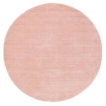  ハンドルーム - ピンク 絨毯 Ø 200 モダン ラウンド ライトピンク/ピンク (ウール, インド)