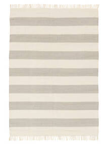  160X230 Cotton Stripe グレー/オフホワイト 絨毯 