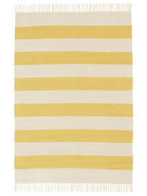  コットン Stripe - 黄色 絨毯 140X200 モダン 手織り ベージュ/黄色 (綿, インド)