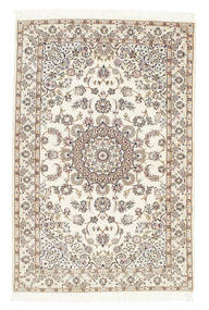  ナイン 6La 絨毯 102X155 オリエンタル 手織り ベージュ/ホワイト/クリーム色 (ウール/絹, ペルシャ/イラン)