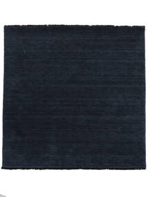  ハンドルーム Fringes - 紺色の 絨毯 250X250 モダン 正方形 黒/ホワイト/クリーム色 大きな (ウール, インド)