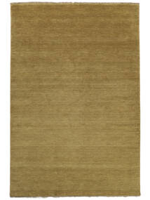  ハンドルーム Fringes - オリーブグリーン 絨毯 200X300 モダン 茶/オリーブ色 (ウール, インド)