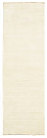  ハンドルーム Fringes - 薄い 絨毯 80X250 モダン 廊下 カーペット ベージュ (ウール, インド)