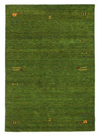  ギャッベ ルーム Frame - グリーン 絨毯 140X200 モダン 深緑色の (ウール, インド)