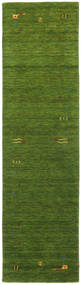  ギャッベ ルーム Frame - グリーン 絨毯 80X300 モダン 廊下 カーペット 深緑色の/オリーブ色 (ウール, インド)