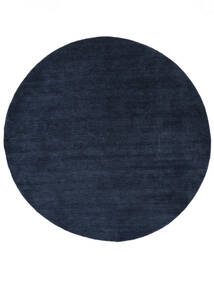  ハンドルーム - 紺色の 絨毯 Ø 300 モダン ラウンド 紺色の 大きな (ウール, インド)