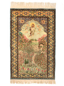 絨毯 オリエンタル イスファハン 画像/絵 署名: Haghighi 絨毯 163X230 茶/ベージュ ( ペルシャ/イラン)
