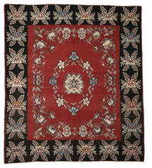  キリム セミアンティーク 絨毯 275X310 オリエンタル 手織り 濃い茶色/黒 大きな (ウール, スロベニア)