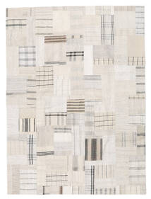  キリム パッチワーク 絨毯 170X230 モダン 手織り 暗めのベージュ色の/薄い灰色 (ウール, トルコ)