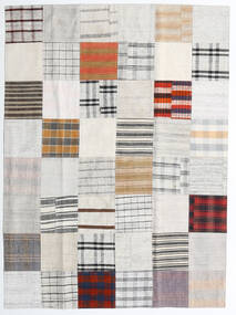  キリム パッチワーク 絨毯 170X231 モダン 手織り 薄い灰色/ホワイト/クリーム色 (ウール, トルコ)