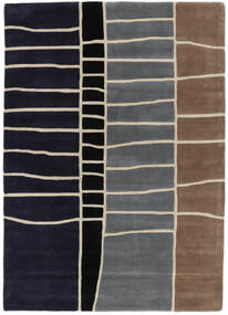  ウール 絨毯 160X230 Abstract Bamboo Handtufted 黒/茶 絨毯 
