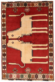 手織り カシュガイ Fine 絨毯 142X212 ペルシャ ウール 絨毯 赤/ベージュ 小 絨毯 