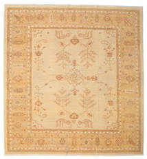  ウサク 絨毯 380X406 オリエンタル 手織り 正方形 ベージュ 大きな (ウール, )