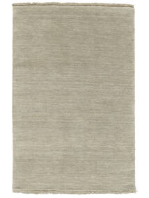 Handloom Fringes 160X230 薄緑色/グレー 単色 ウール 絨毯 