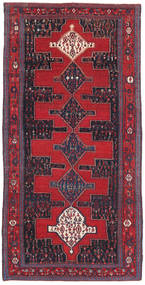  センネ パティナ 絨毯 128X277 オリエンタル 手織り 赤/濃いグレー (ウール, )