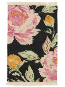 絨毯 手織り キリム カラバフ Sofia 絨毯 - 黒 100X160 黒 (ウール, インド)