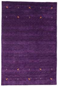  ギャッベ ルーム Two Lines - 紫 絨毯 190X290 モダン 濃い紫/紫 (ウール, インド)