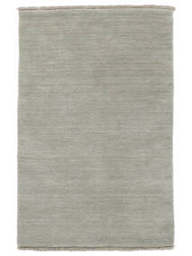 Handloom Fringes 100X160 小 薄緑色/グレー 単色 ウール 絨毯 絨毯 