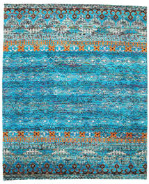Quito 240X290 大 ターコイズ シルクカーペット 絨毯 