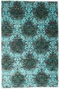 Kamala 190X290 水色/マルチカラー シルクカーペット 絨毯 