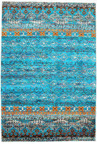 Quito 190X290 ターコイズ シルクカーペット 絨毯 
