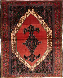  センネ 絨毯 155X190 オリエンタル 手織り 深紅色の/濃い茶色 (ウール, ペルシャ/イラン)