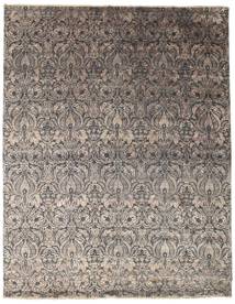  Damask 絨毯 238X305 モダン 手織り 薄い灰色/濃い茶色 ( インド)