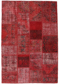  パッチワーク 絨毯 137X201 モダン 手織り 深紅色の/赤 (ウール, トルコ)