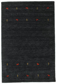  ギャッベ ルーム Two Lines - 黒/グレー 絨毯 160X230 モダン 黒 (ウール, インド)