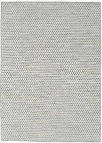  キリム Honey Comb - グレー 絨毯 140X200 モダン 手織り 薄い灰色/ターコイズブルー (ウール, インド)