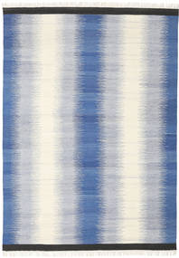 Ikat - 青 絨毯 210X290 モダン 手織り ベージュ/薄い灰色/青 (ウール, インド)