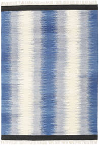  Ikat - 青 絨毯 160X230 モダン 手織り 青/ベージュ (ウール, インド)