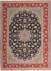  イスファハン 絹の縦糸 絨毯 265X363 ペルシャ オレンジ/赤 大 