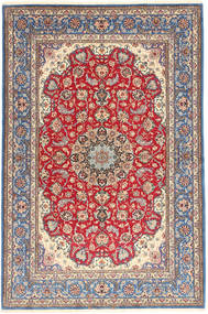 手織り イスファハン 絹の縦糸 絨毯 152X227 ペルシャ グレー/赤 小 絨毯 